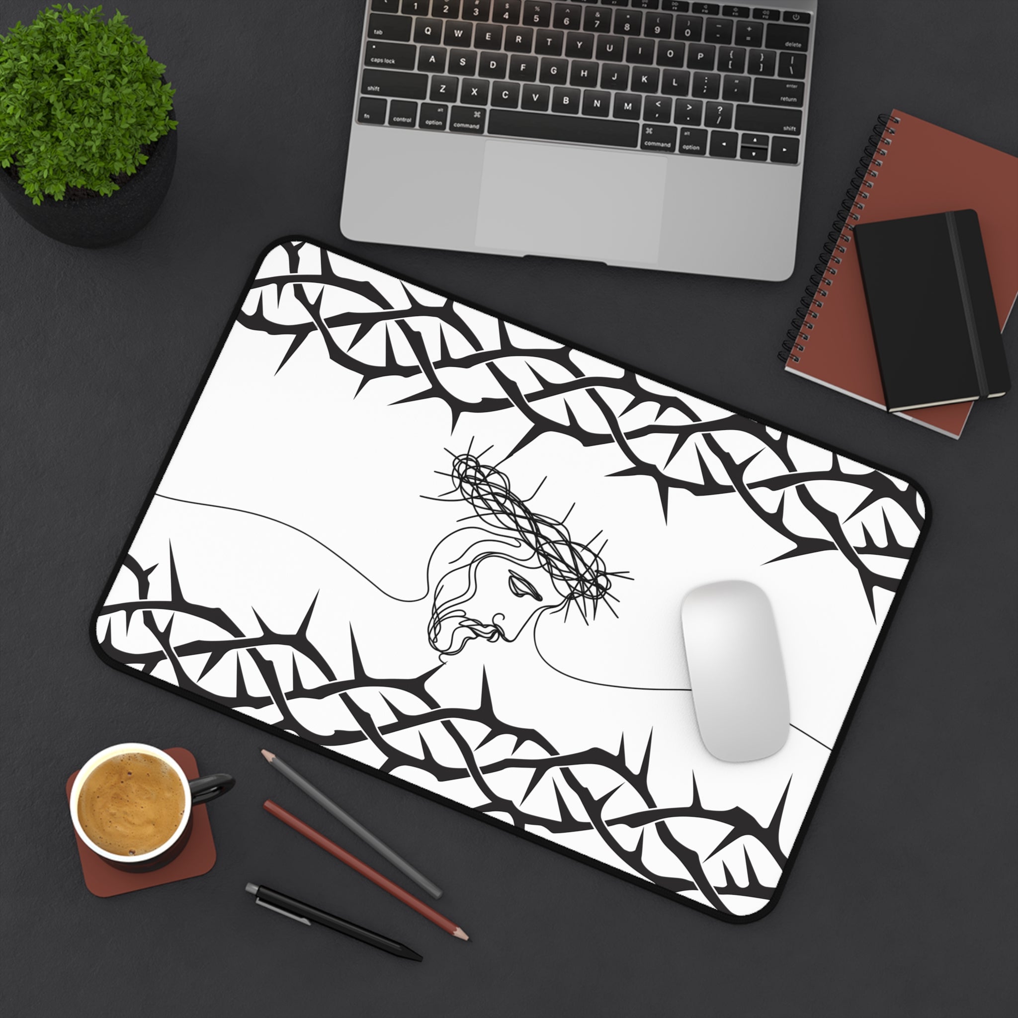 Walking with god mouse pad