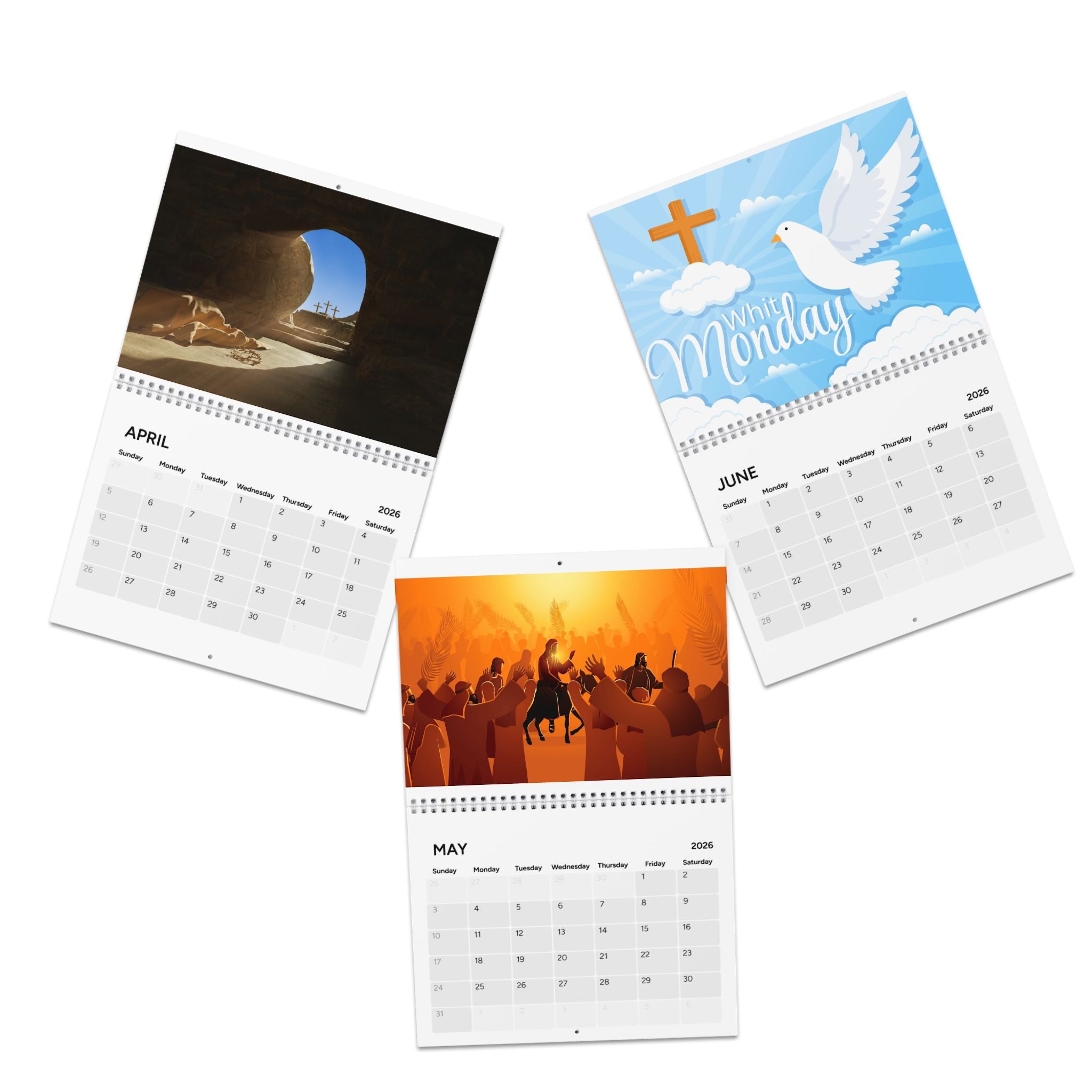 2026 Christian Wall Calendar — 'Walk the Year with Jesus' Religious Art Calendar