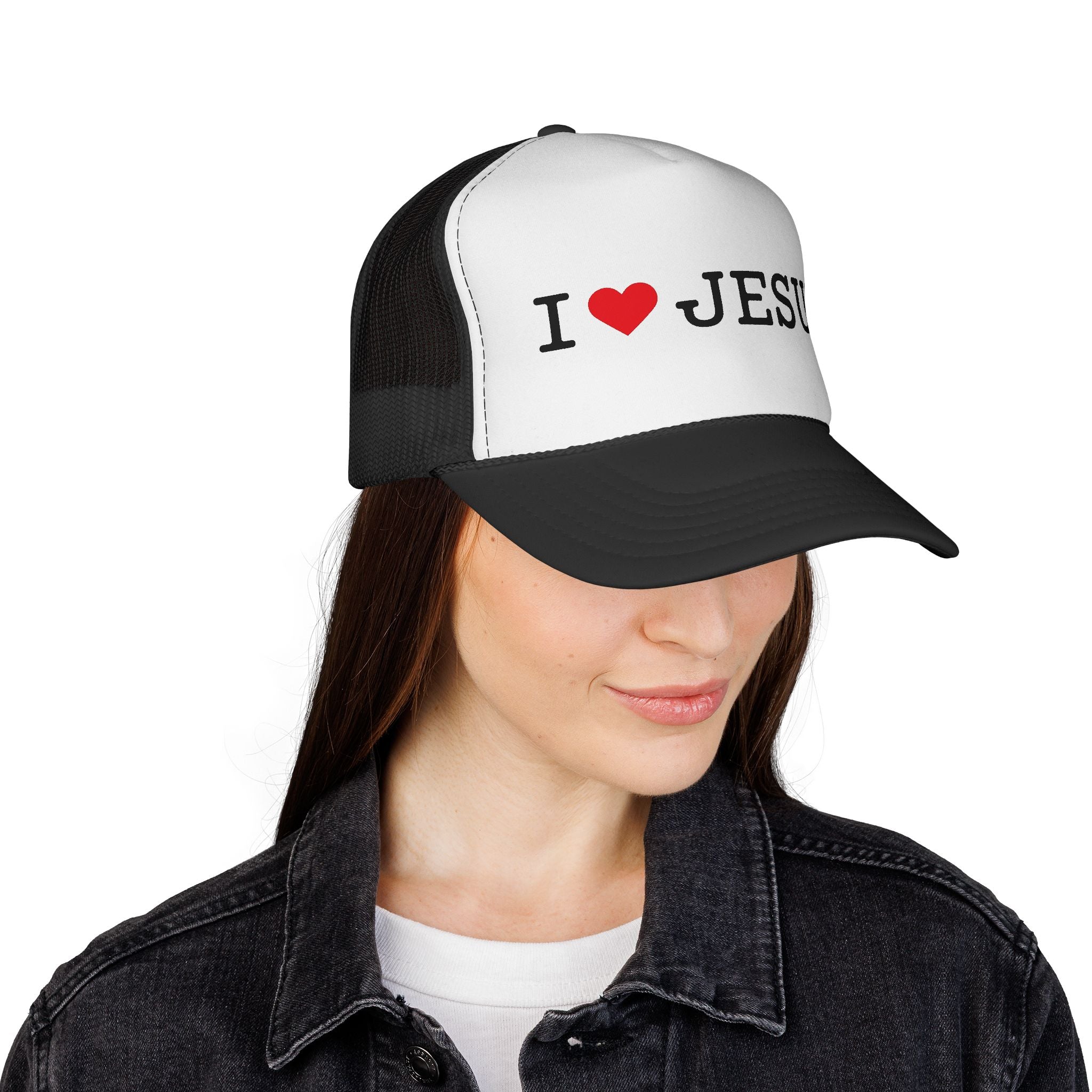 I  JESUS Trucker Cap — Christian Faith Mesh Hat