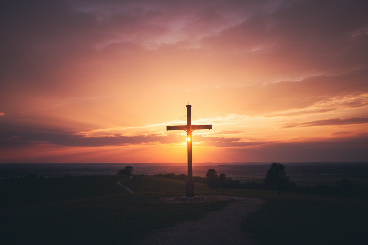 Cross with Sunset